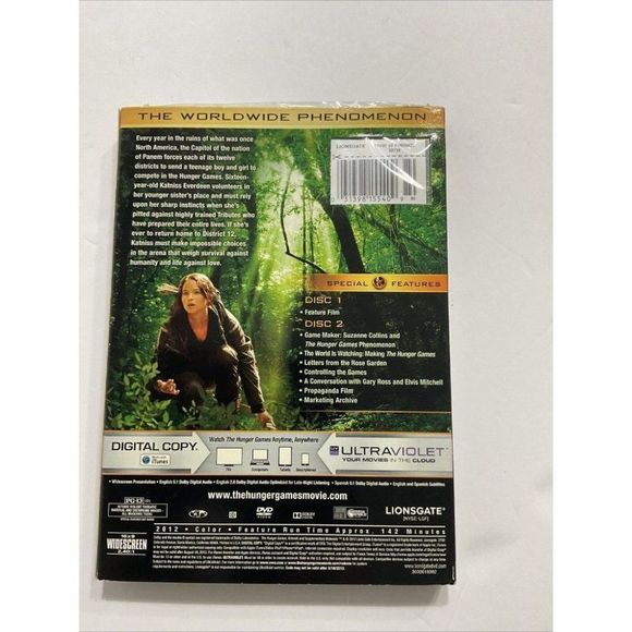 THE HUNGER GAMES - Jennifer Lawrence DVD, 2012 2-Disc Set NEW - Picture 3 of 12